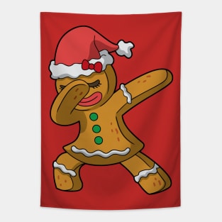 Christmas Dabbing Mrs Gingerbread Girl Women Tapestry