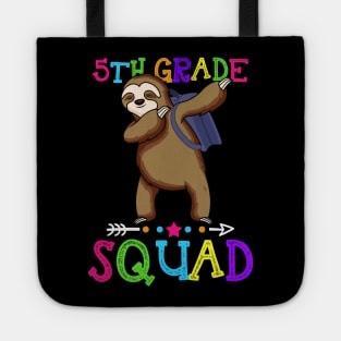 Sloth Team 5th Grade Squad Teacher Back To School Tote