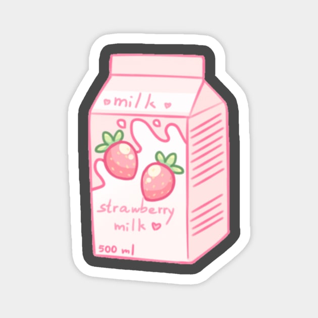 strawberry milk Magnet by imajuicypie