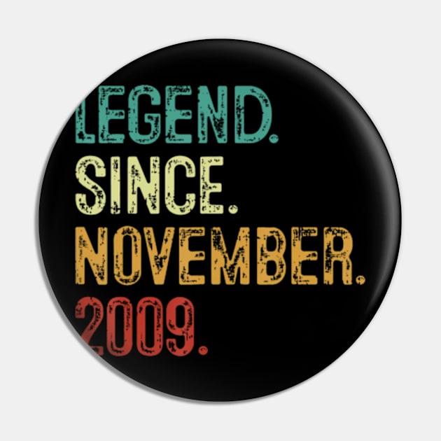 14 Years Old Legend Since November 2009 14th Birthday Pin by Daysy1