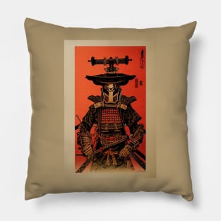 Japanese Woodblock Samurai Warrior Pillow