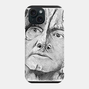 Black and White Murder Space Lizard Phone Case