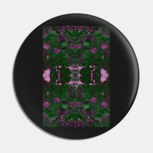 Green Purple Floral Pin