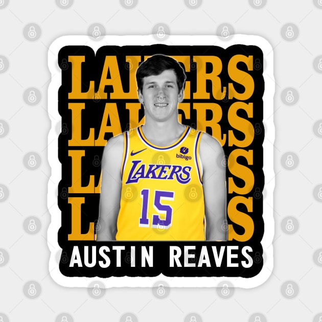 Los Angeles Lakers Austin Reaves Magnet by Thejockandnerd