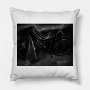 Get On Your Bike And Ride - Black And White Pillow