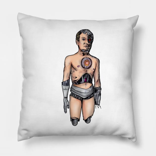 Mark Zuckerberg robot Pillow by matan kohn