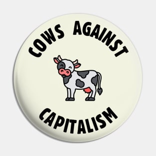 Cows Against Capitalism - Anti Capitalist Pin