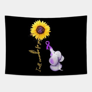 i will remember for you Alzheimer Awareness elephant Gift Tapestry