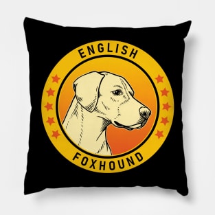 English Foxhound Dog Portrait Pillow