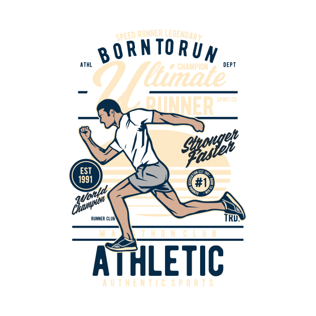 Born To Run Athletic Winner by Wheezing Clothes