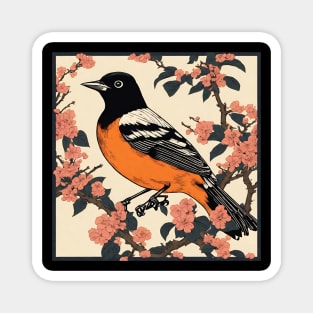 Vintage Baltimore Orioles Orchard Oriole Bird Magnet