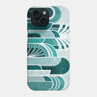 Blue Geometric Art Deco Print Phone Case