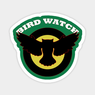 Bird Watch with Owl Silhouette Magnet