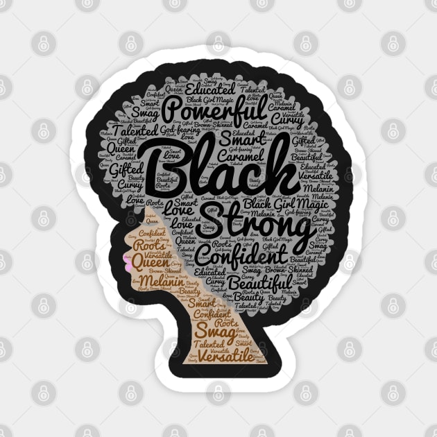 Natural Hair Afro Art for African Americans Magnet by blackartmattersshop