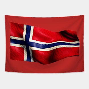 Norwegian Flag Blowing In The Wind Souvenir Gift Tapestry