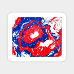 Red, White and Blue Paint Hydro dip Magnet