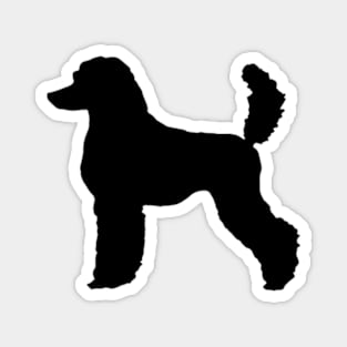 Black Standard Poodle Dog Silhouette Magnet