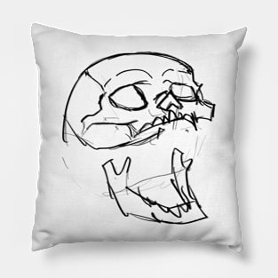 screaming skull Pillow