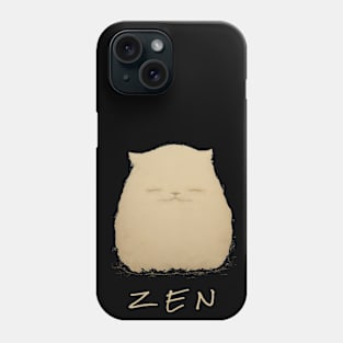 Zen cat, pencil sketch Phone Case