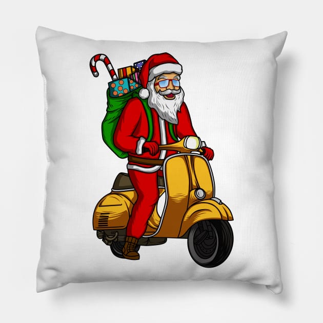 SANTA IS COMING Pillow by canzyartstudio