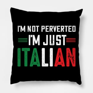 I'm not perverted I'm just Italian.. Pillow