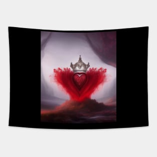 heart with a crown Tapestry