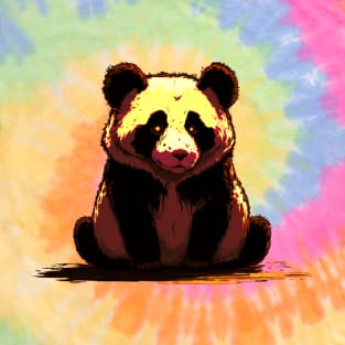 Trippy Yellow Panda Bear T-Shirt