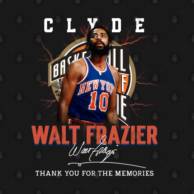 Walt Frazier The Clyde Basketball Legend Signature Vintage Retro 80s 90s Bootleg Rap Style by CarDE