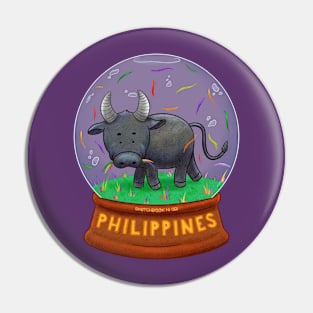 Tamaraw “Grass” (Snow) Globe Pin