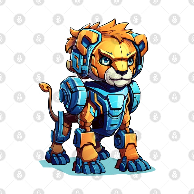 Cartoon lion robots. T-Shirt, Sticker. by AndreKENO