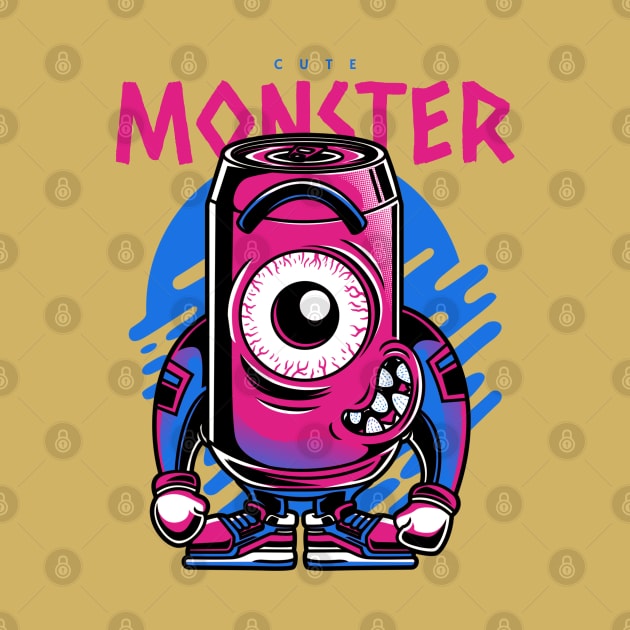 urban-styled-t-shirt-design-template-featuring-a-one-eyed-monster by Falameurei