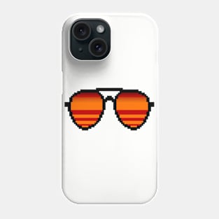 Outrun Sunset Sunglasses 8-Bit Pixel Art Phone Case