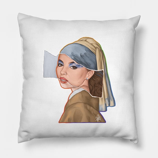 Pearl Earring || Jade Thirlwall Pillow by CharlottePenn