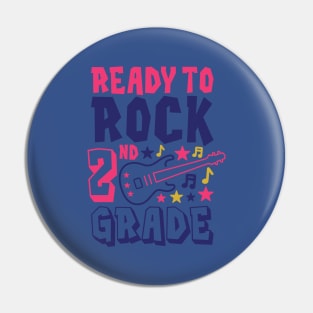 Rocking 2nd Grade Funny Kids School Rock Back to School Pin