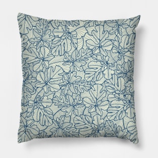 Funky Leaf Line Art Seamless Surface Pattern Design Pillow