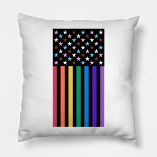 Stars and Stripes and Pride Pillow