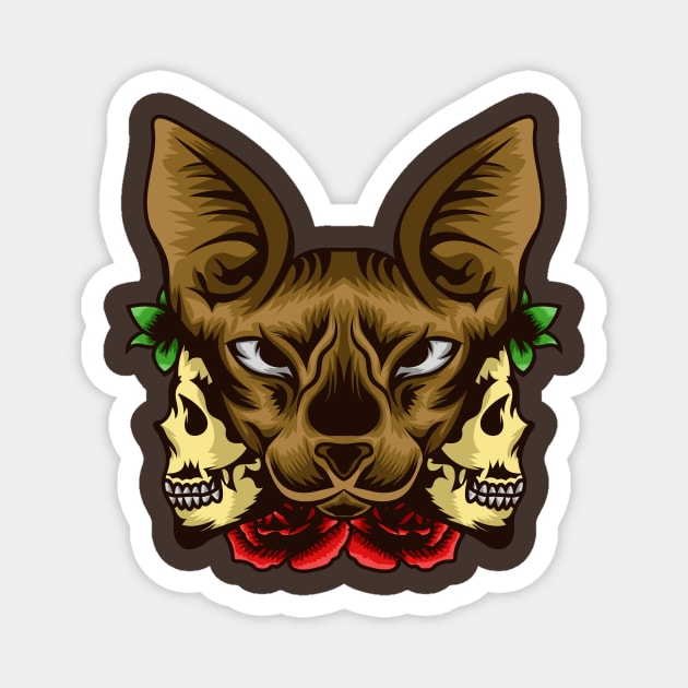 bastet egyptian cat Magnet by feringrh