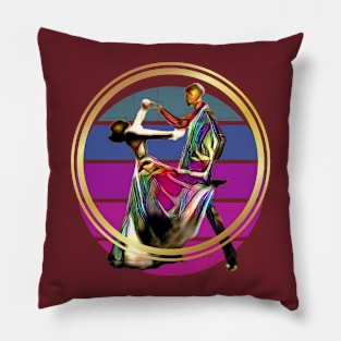 Dance Forever (abstract couple gold ring) Pillow