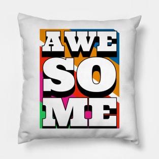 Awesome typography t-shirt Pillow