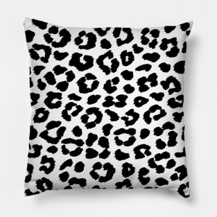 Feline Skin Spots Lover Gift Cheetah Black and White Pillow