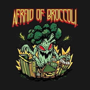 Scary Zombie Broccoli Funny Vegtable Horror Themed Apparel T-Shirt