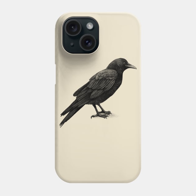 Crow Phone Case by Terry Fan