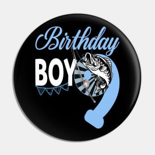 Fishing Birthday Shirt, Fishing Party Shirts, Birthday Boy 9 years old Pin