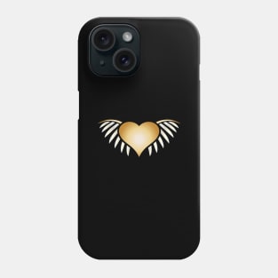 Golden heart wings Phone Case