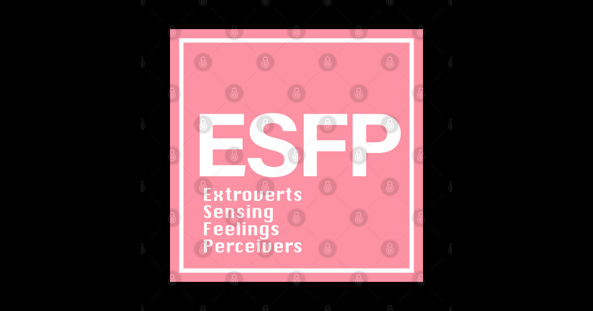 MBTI ESFP - Mbti Esfp Pink Color - Sticker | TeePublic
