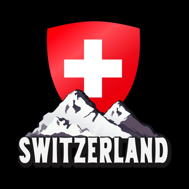 Switzerland Home To Helvetia Mountains Swiss by Foxxy Merch