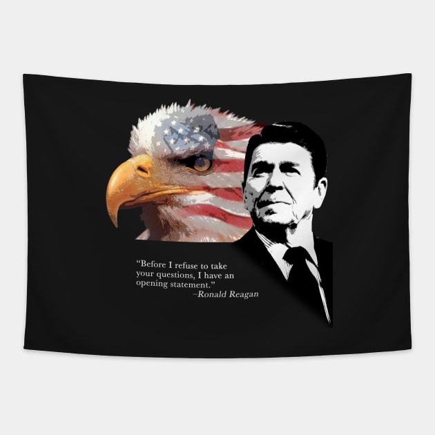 Ronald Reagan Quote 2 Tapestry by EJTees