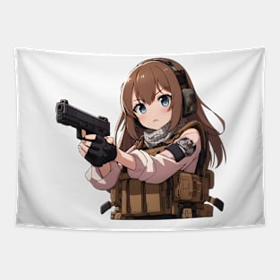 Tactical Girl Tapestry