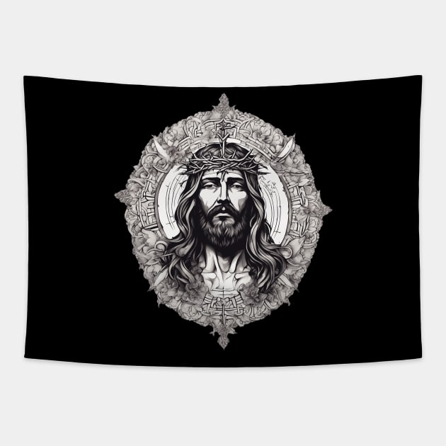 Jesus Christ the Bread of Life Tapestry by animegirlnft