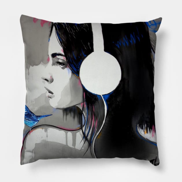 Life is music Pillow by Loui Jover 